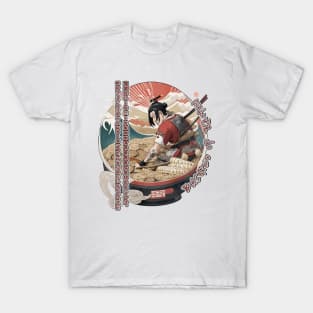 Martial Arts Ramen Noodles Fusion Samurai Warrior T-Shirt